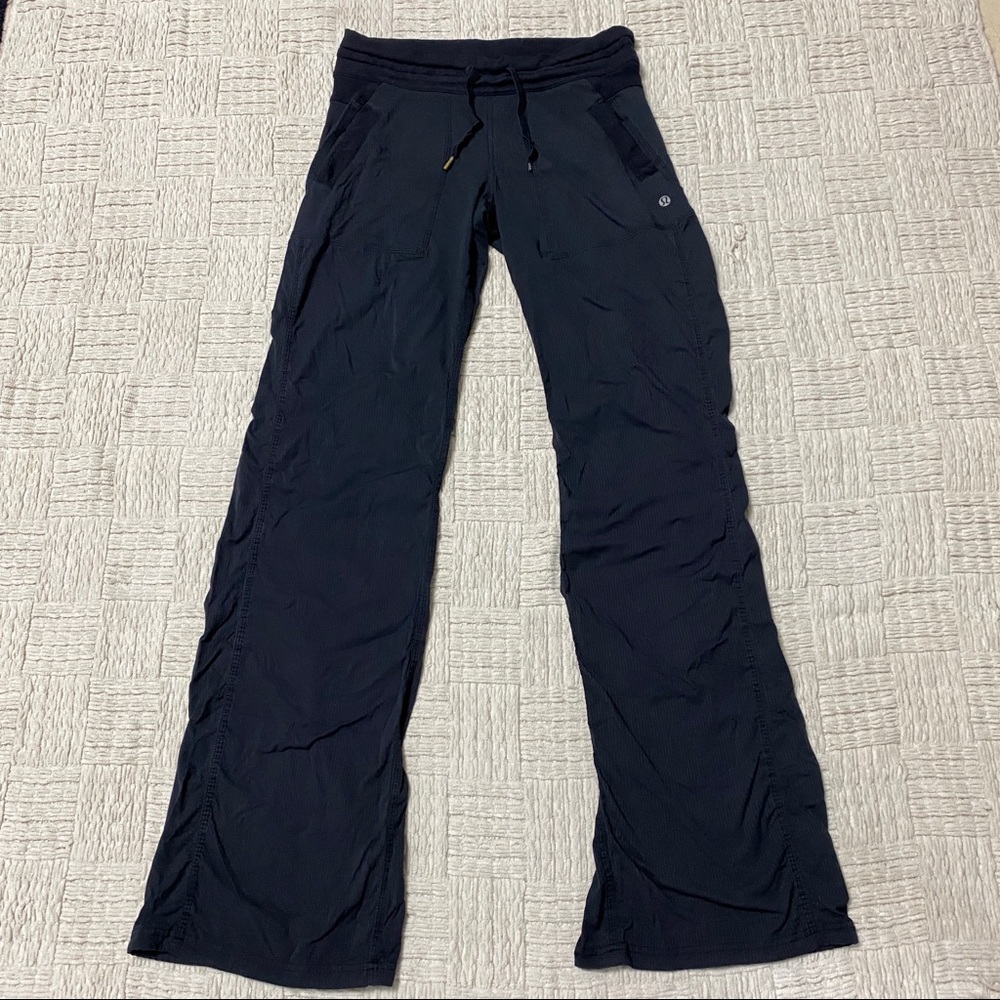 Lululemon Dance Studio Women’s Black Elastic Activewear Baggy Flare Pants Size 8